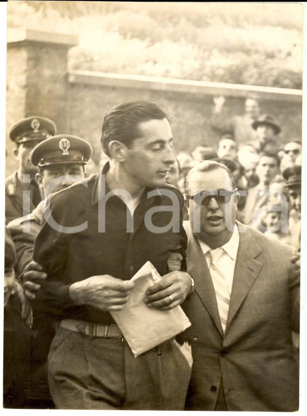 1953 CICLISMO GIRO D'ITALIA Fausto COPPI alla punzonatura *Foto 13x18 cm