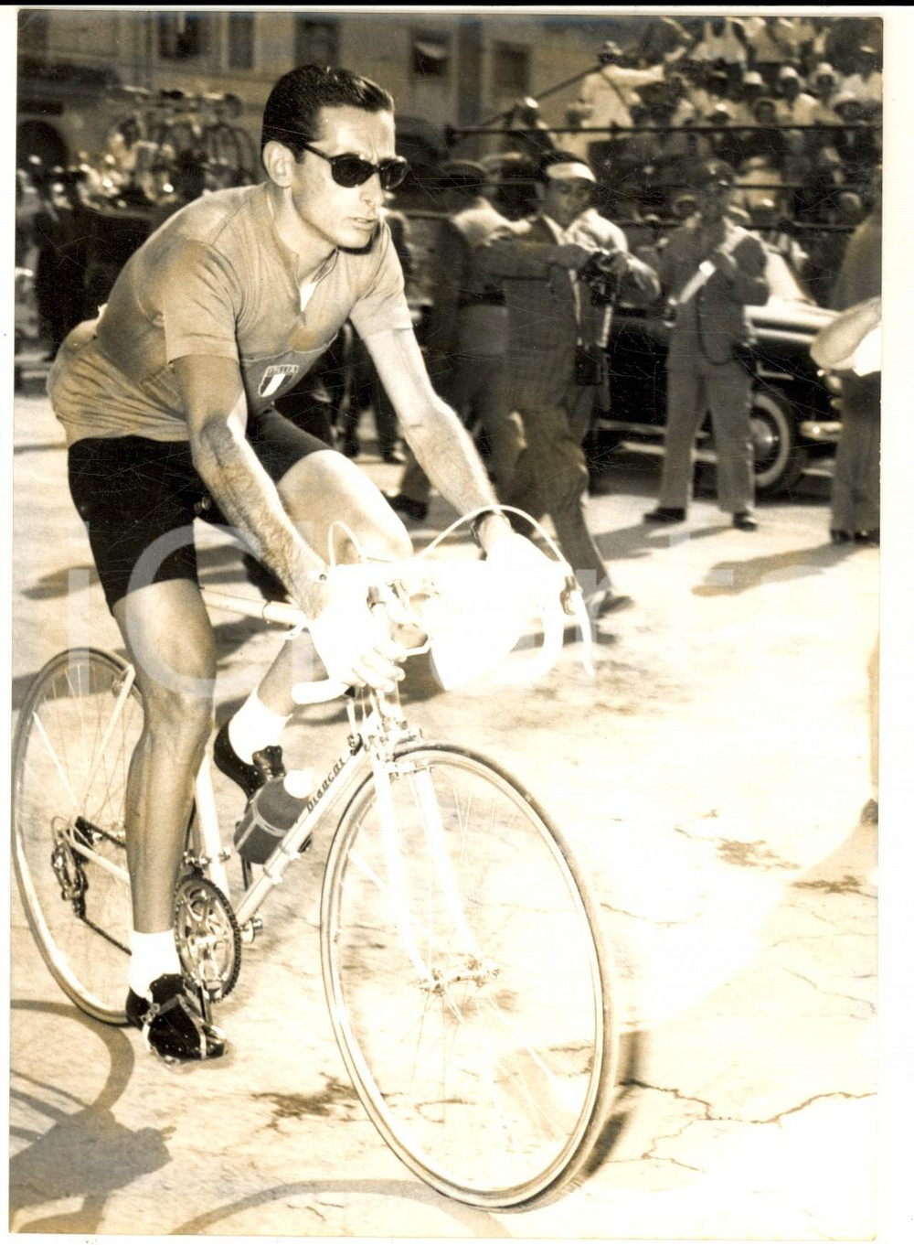 1955 ROMA MONDIALI CICLISMO su strada - Fausto COPPI alla partenza *Foto