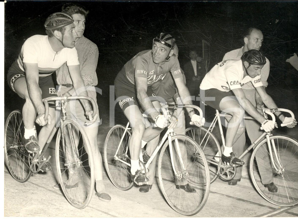 1955 ca CICLISMO Reduci dal TOUR - Fausto COPPI Fiorenzo MAGNI Guido MESSINA