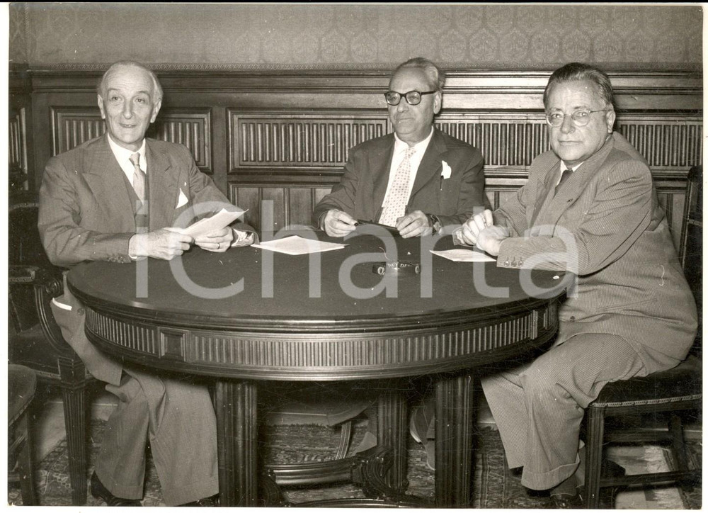 1955 ROMA Crisi Governo - Antonio SEGNI riceve Palmiro TOGLIATTI Ruggero GRIECO
