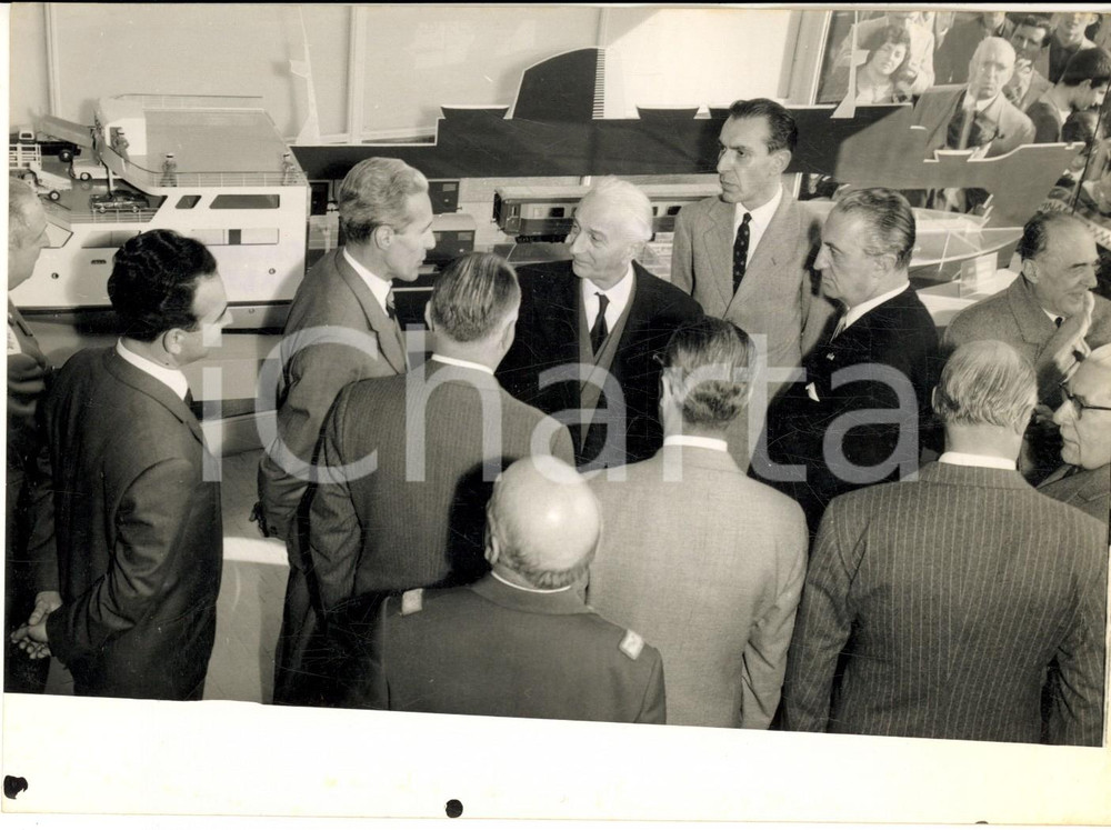 1959 MILANO Antonio SEGNI in visita ufficiale alla Fiera - Fotografia 18x13