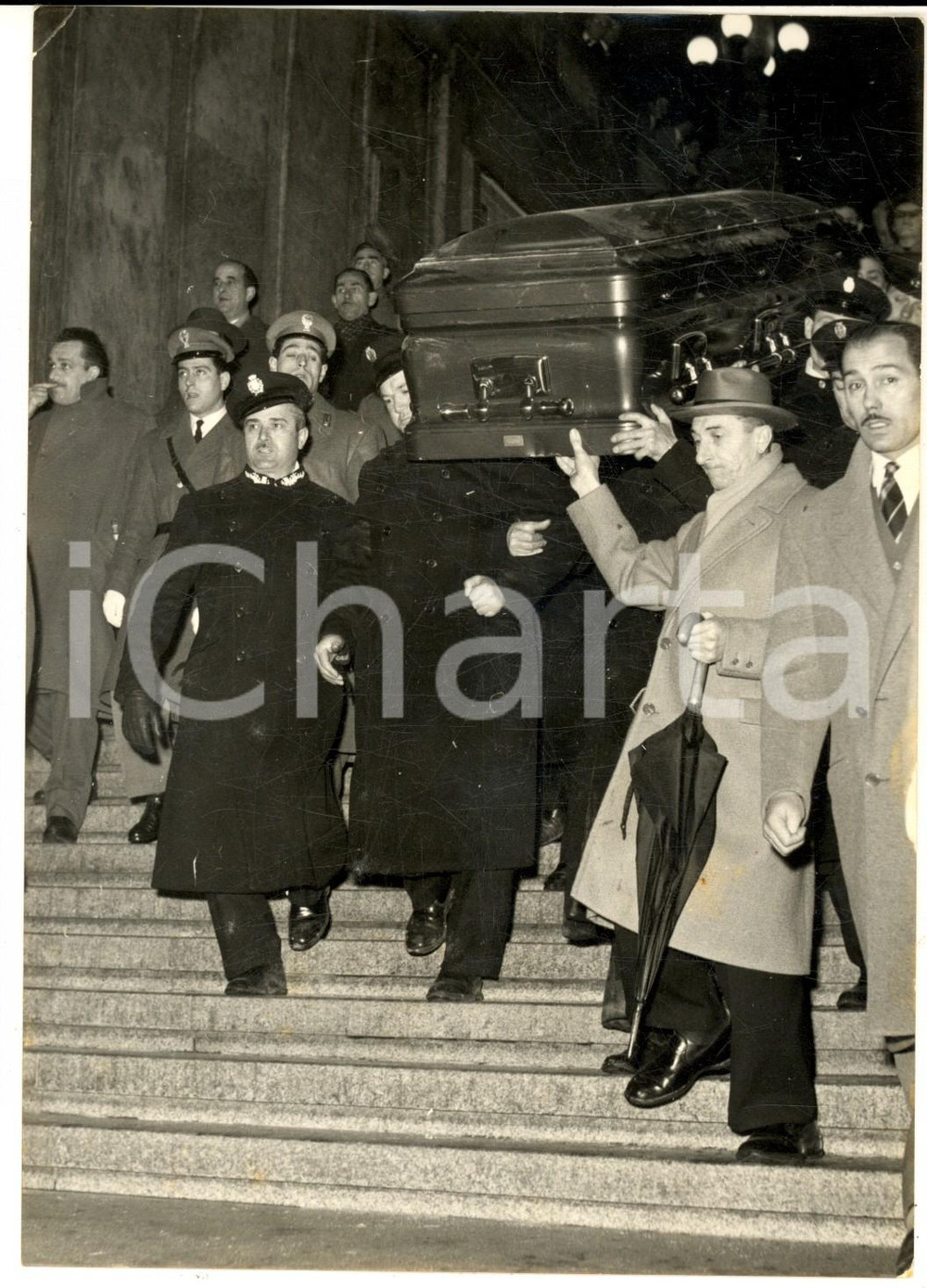 1957 MILANO Morte Arturo TOSCANINI - Arrivo della salma da Roma *Foto 13x18  cm