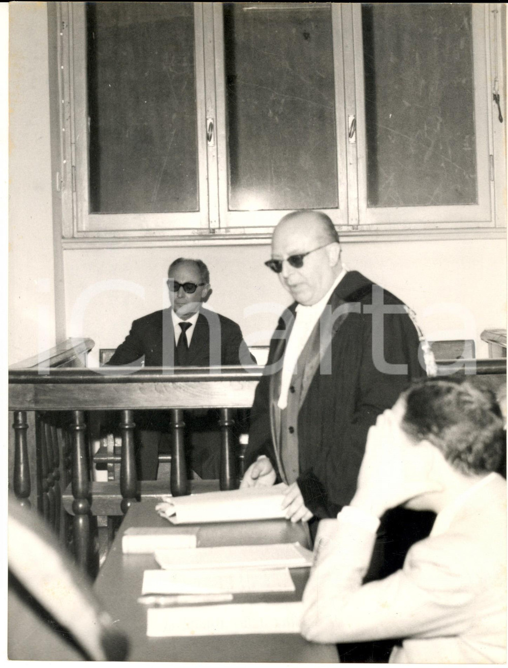 1962 PAVIA Sapio VERDIRAME sul banco degli imputati al processo *Foto 18x24 cm