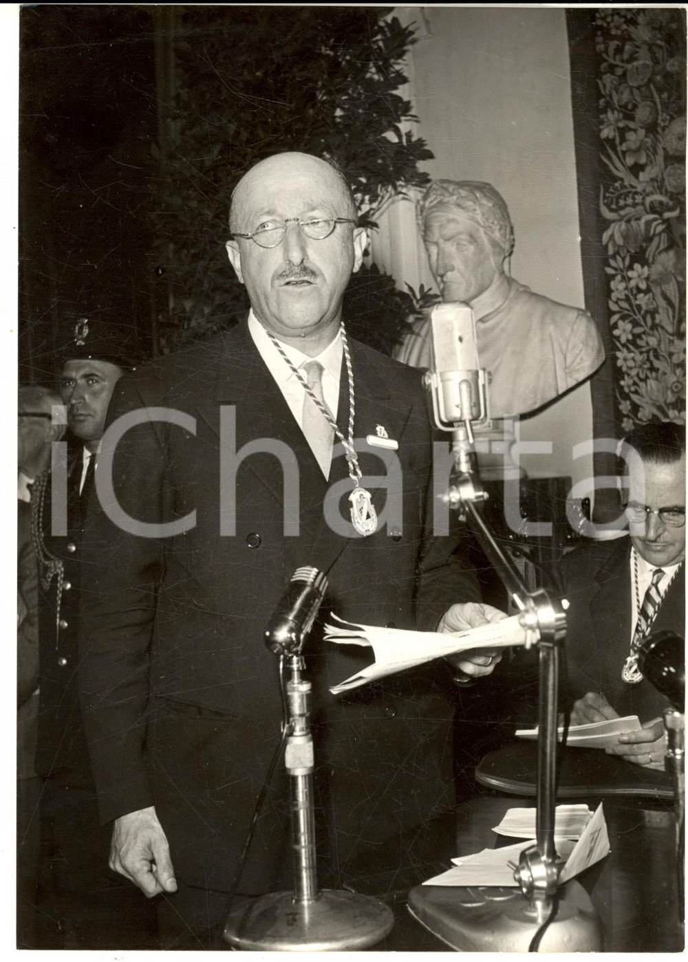 1958 ROMA Sottosegretario Lorenzo SPALLINO inaugura Congresso Notariato *Foto