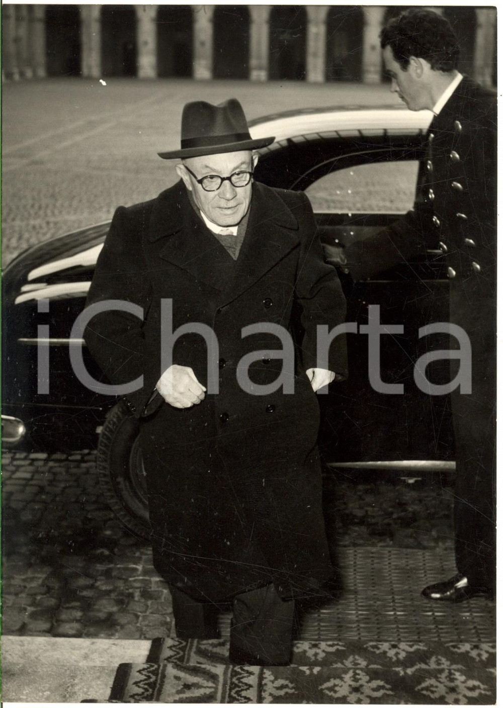 1954 ROMA Crisi di governo - Emilio CANEVARI al Quirinale *Foto 13x18 cm