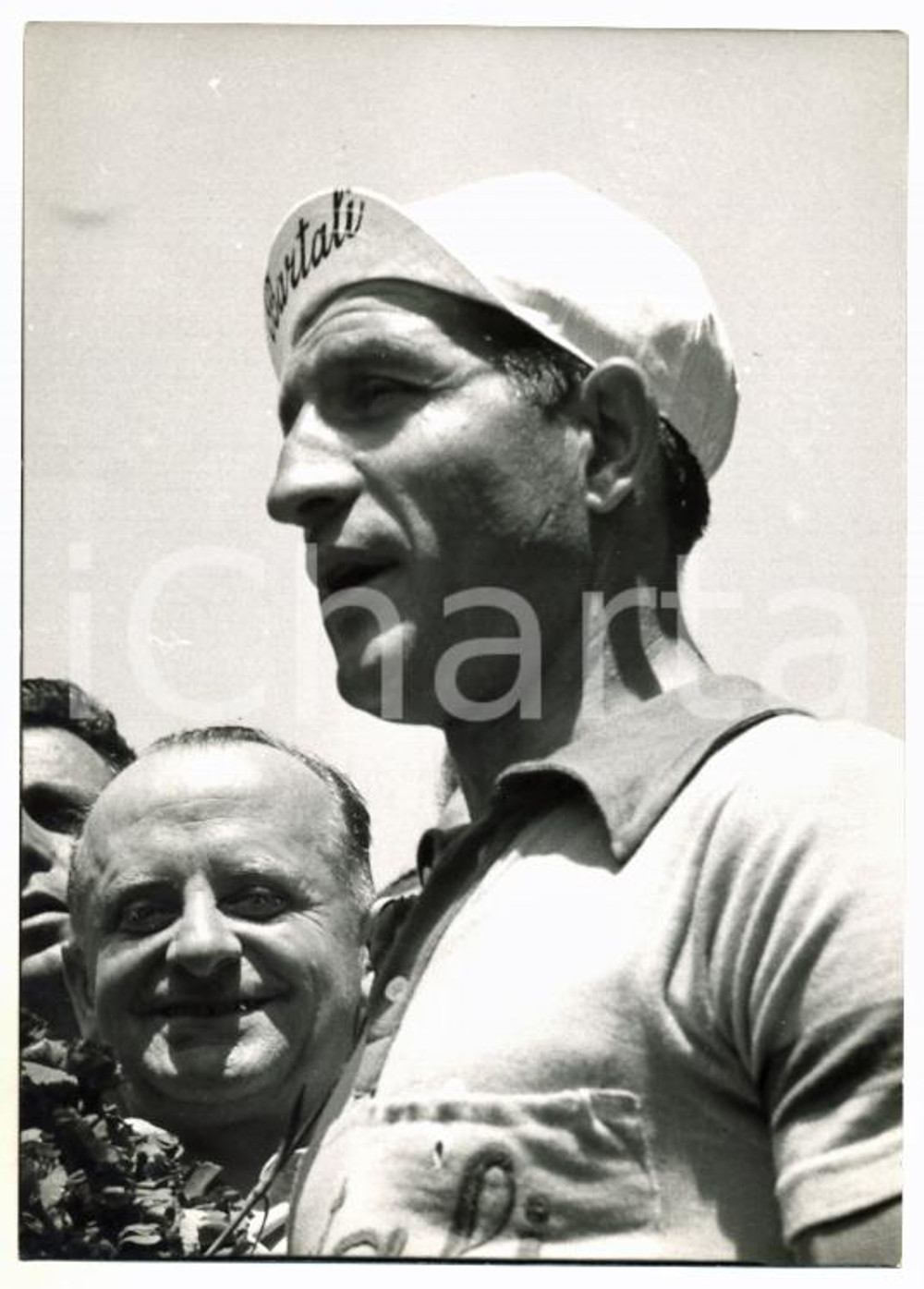 1950 ca CICLISMO Ritratto di Gino BARTALI al termine di una gara *Foto 13x18 cm