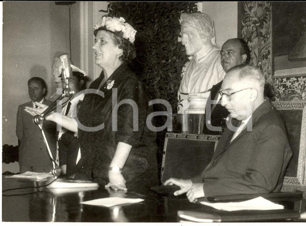 Fotografia d epoca originale 1958 ROMA VII Congresso Trasfusione del Sangue  On. Angela GOTELLI Foto 18x13 1
