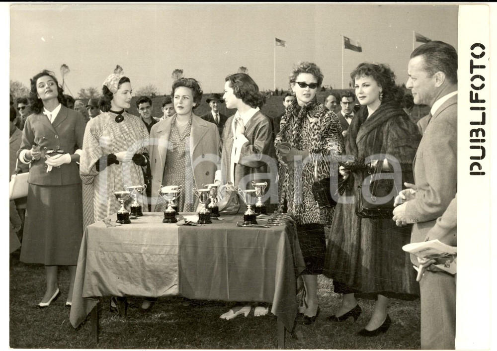 1954 ROMA Torneo Internazionale di Polo - La squadra italiana - Foto 18x13 cm