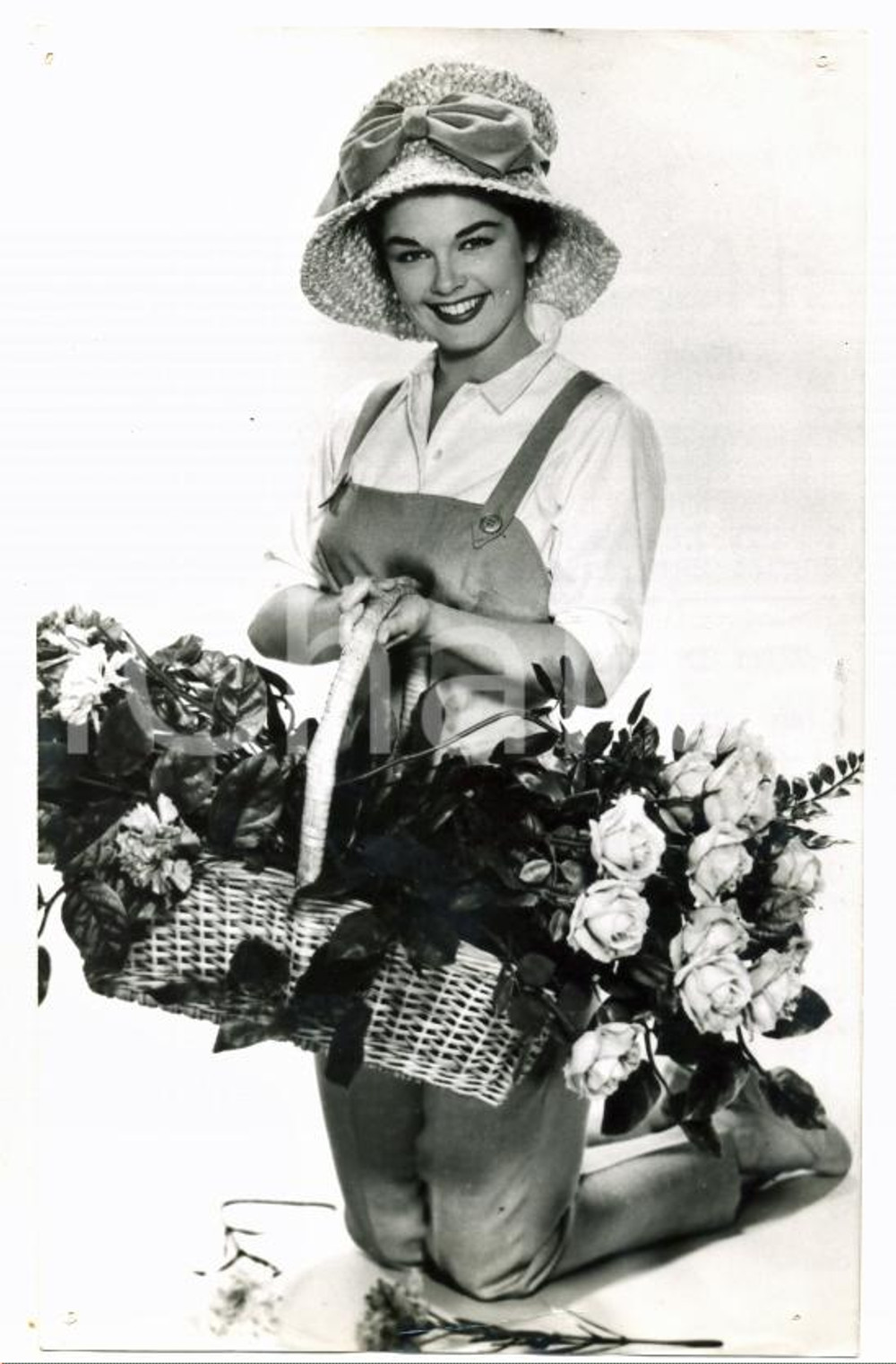 Fotografia d epoca originale 1959 CINEMA Actress Luana PATTEN dressed as gardener Photo 1
