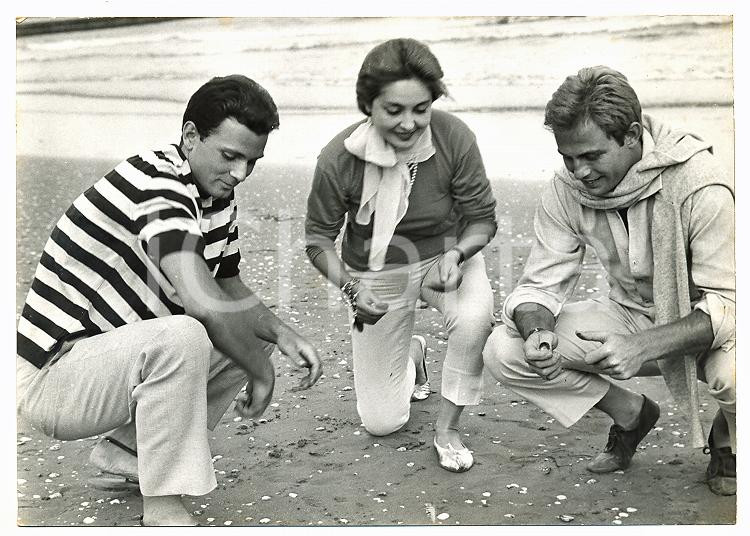 Fotografia d epoca originale 1955 ca VENEZIA Mostra del Cinema  Ennio GIROLAMI Lea PADOVANI Raf MATTIOLI 1