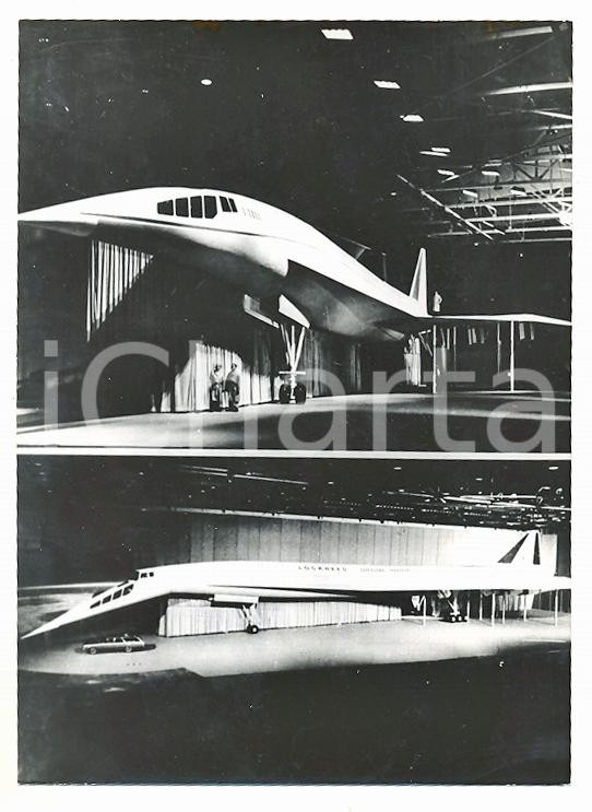 Fotografia d epoca originale 1966 BURBANK Real scale model of LOCKHEED L2000 Photo 12x17 cm 1