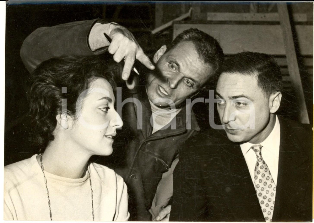 Fotografia d epoca originale 1958 CINEMA Miroir à deux faces Alexandra avec André CAYATTE Foto 18x13 cm 1