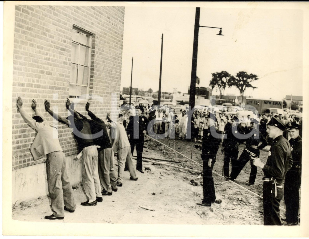 1953 NEW YORK Arrest of suspected of robbing a chicken market *Photo 20x15 cm