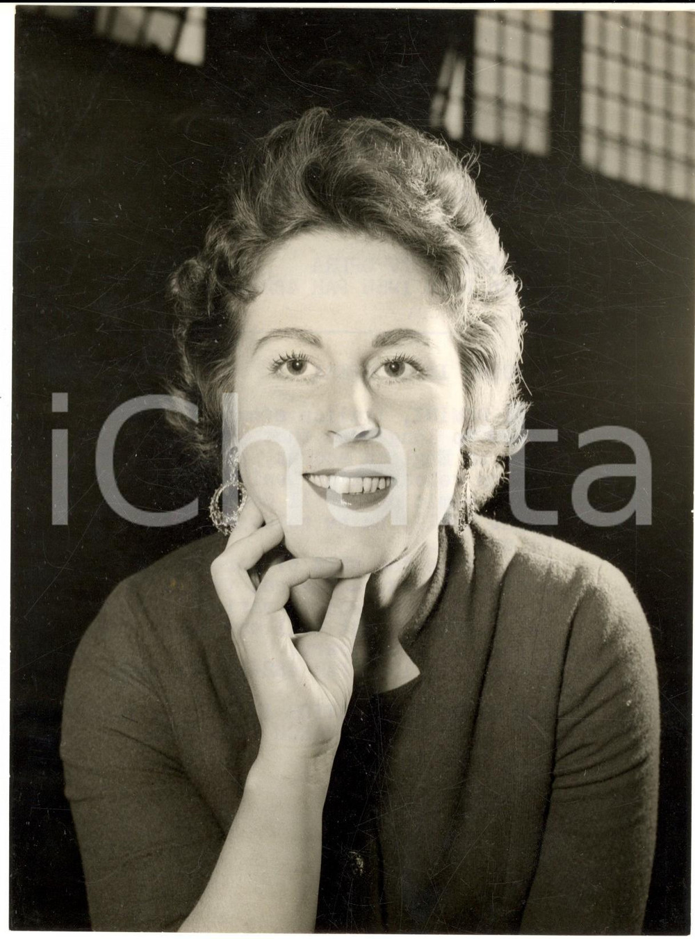 Fotografia d epoca originale 1955 LONDRA  Ritratto del soprano italiano Cila Domini “The Night Bell” Photo 1