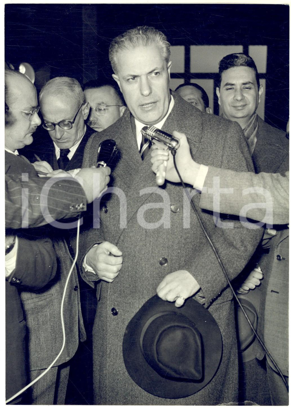 1954 ROMA Crisi di Governo - On Stanislao CESCHI al Quirinale  *Foto 13x18 cm