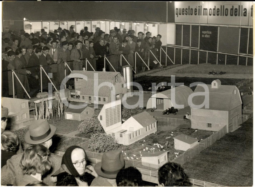 1955 VERONA Inaugurazione 57^ Fiera dell'Agricoltura - Il padiglione USA *Foto