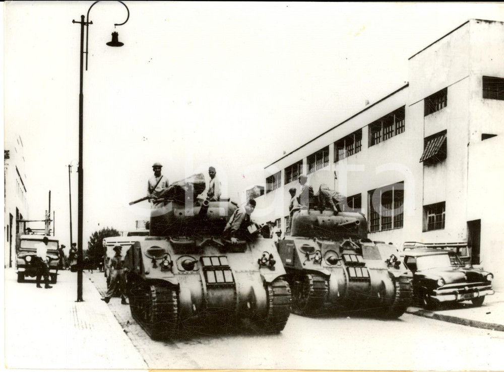Fotografia d epoca originale 1959 BUENOS AIRES FrigorÃ­fico Lisandro de la Torre  Esercito durante sciopero 1