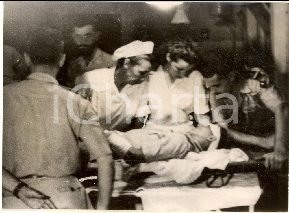 1954 GUERRA DEL VIETNAM Battaglia di DIEN BIEN PHU - Evacuazione feriti *Foto
