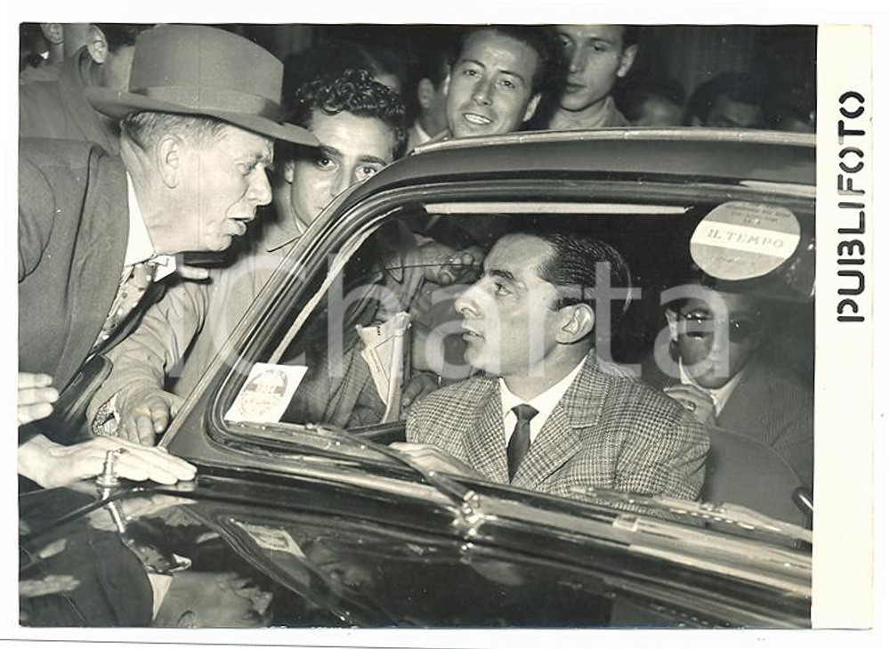 1954 Trofeo ROMA - NAPOLI - ROMA Fausto COPPI prima della punzonatura Foto 18x13