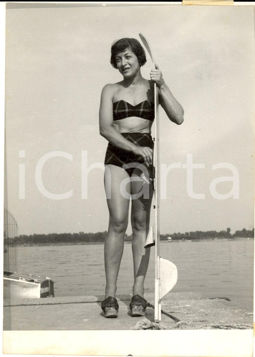 1954 MILANO IDROSCALO Campionati Europei SCI NAUTICO - Gabriella ANSBACHER *Foto