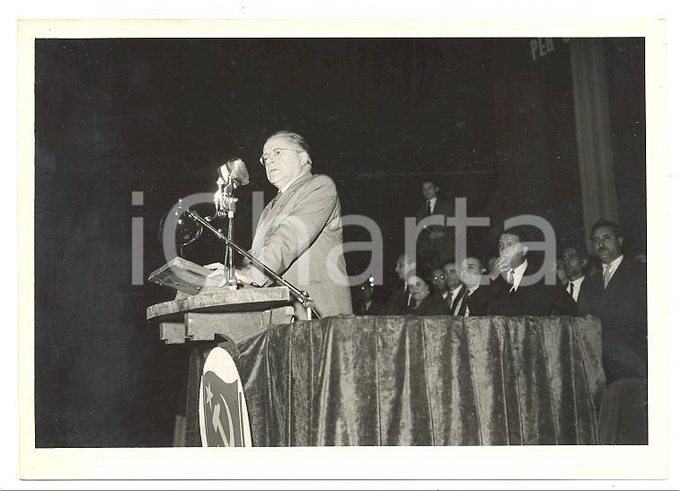 1955 ca TORINO Campagna elettorale PCI Comizio di Palmiro TOGLIATTI Foto 18x13