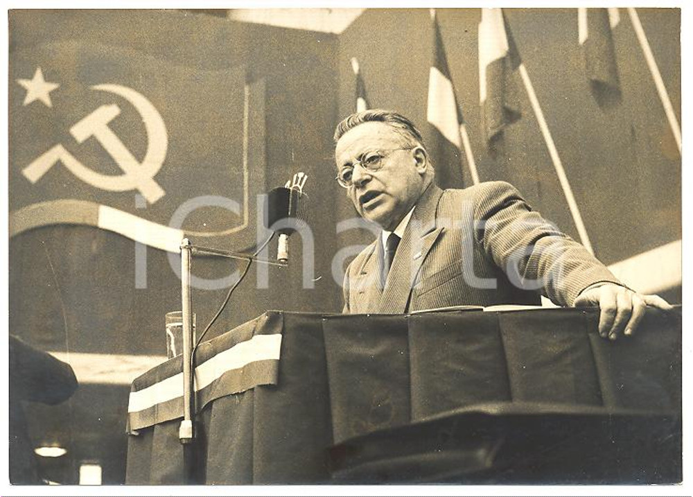 1956 ROMA Congresso PCI L'intervento di Palmiro TOGLIATTI *Foto 18x13 cm
