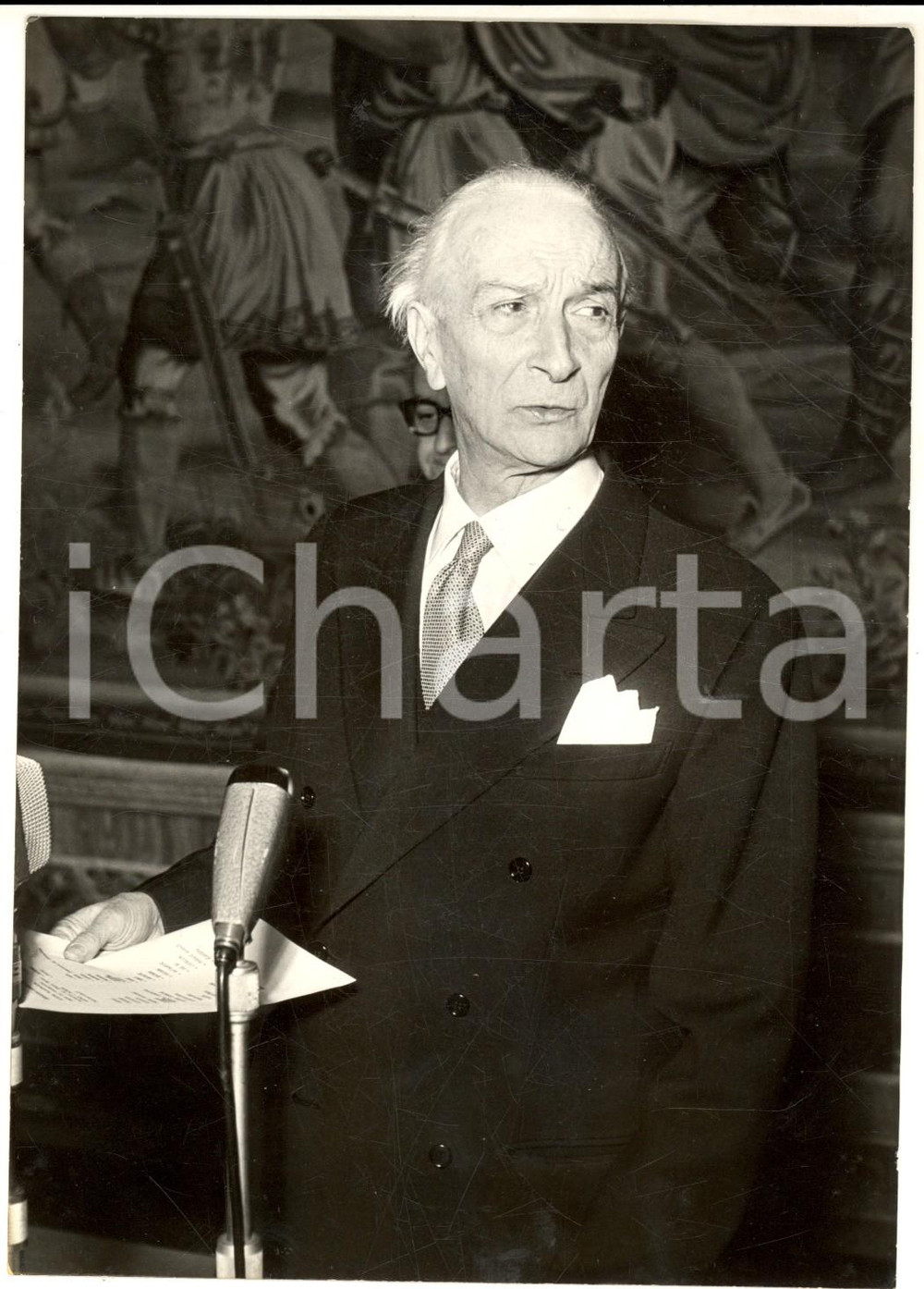 1959 ROMA Antonio SEGNI al Quirinale per il nuovo governo *Foto 13x18 cm Fotografia d'epoca con didascalia coeva al verso. CONDIZIONI: G (lieve sovraimpressione circolare)DIMENSIONI: 13x18 cm     originale e autentica 1