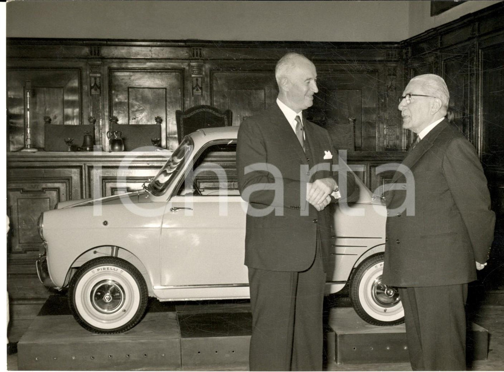 1957 MILANO Presentazione AUTOBIANCHI BIANCHINA - Giuseppe BIANCHI *Foto 18x13