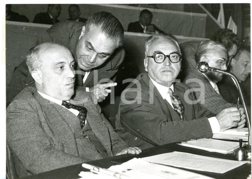 1956 TRENTO VI Congresso DC Amintore FANFANI, Antonio GAVA, Bernardo MATTARELLA