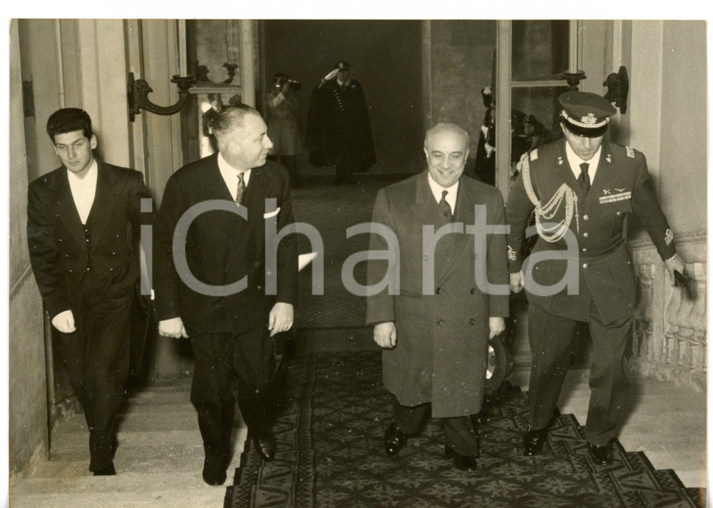 1959 ROMA Arrivo di Amintore FANFANI al Quirinale per consultazioni *Foto 18x13