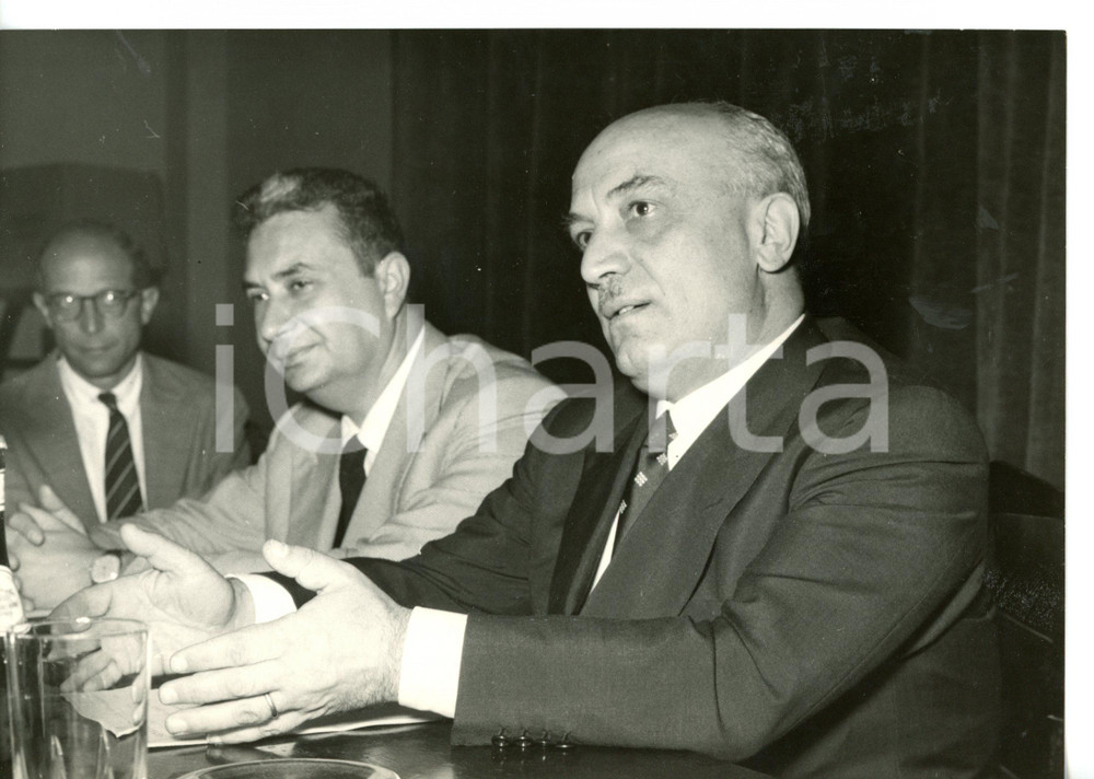 Fotografia d epoca originale 1958 ROMA Associazione Stampa Estera Aldo MORO Amintore FANFANI  Foto 1