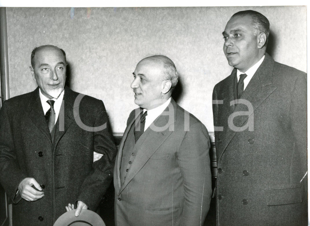 1958 ROMA - DC Amintore FANFANI - Giuseppe MEDICI - Bernardo MATTARELLA *Foto