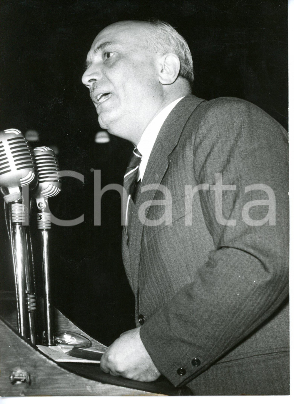 Fotografia d epoca originale 1958 ROMA  DC Amintore FANFANI durante campagna elettorale  Foto 13x18 cm 1