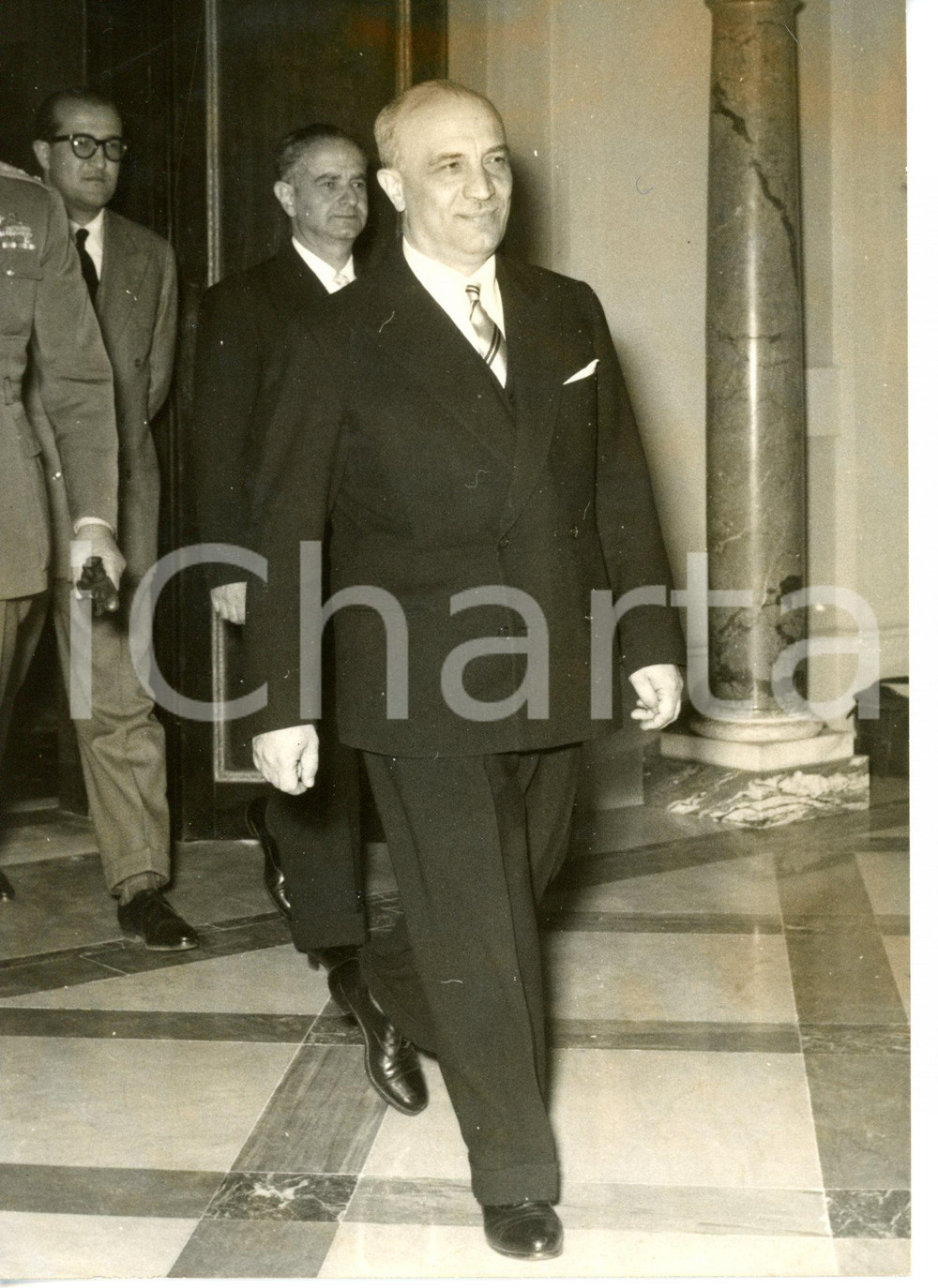 1957 ROMA - DC Arrivo di Amintore FANFANI al Quirinale *Fotografia 13x18 cm