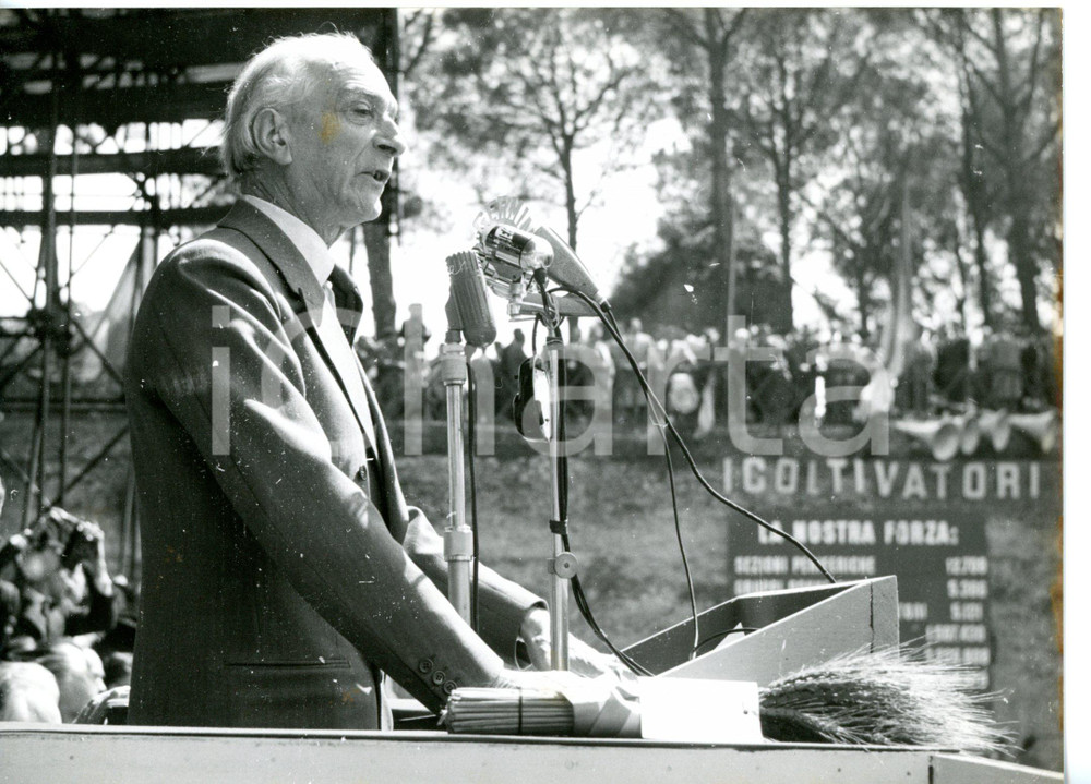 1956 ROMA X Congresso COLDIRETTI - Antonio SEGNI al banco degli oratori *Foto