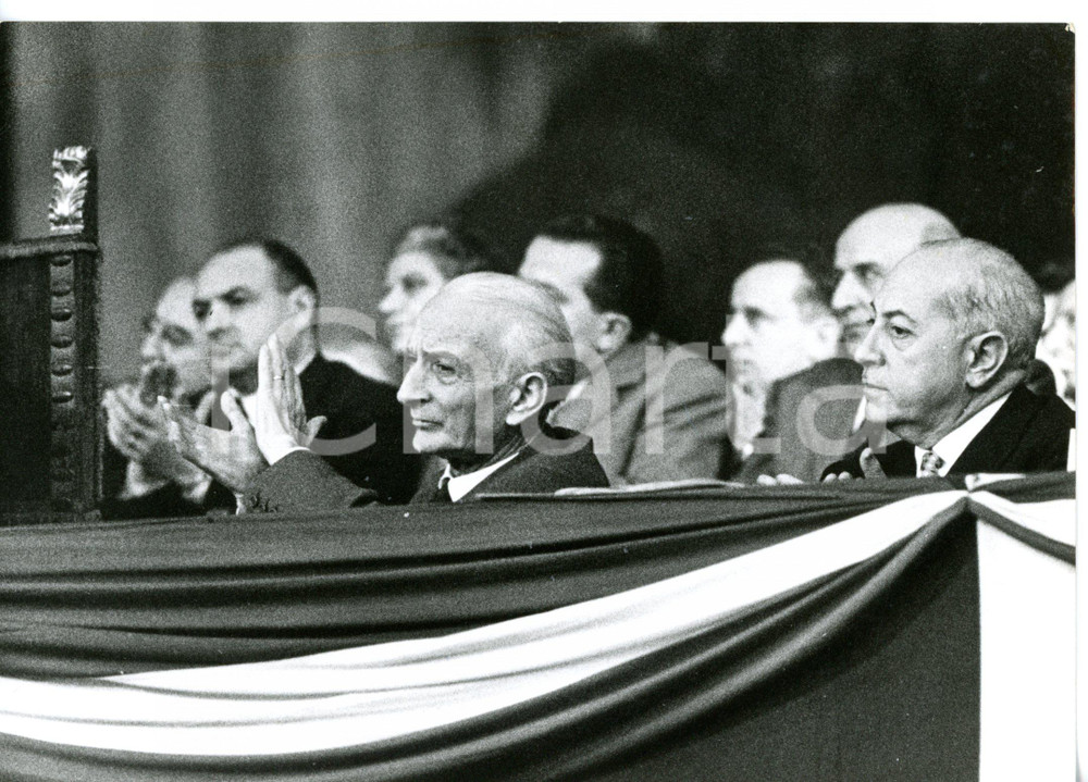1959 FIRENZE VII Congresso DC - Antonio SEGNI al banco degli oratori *Foto 18x13