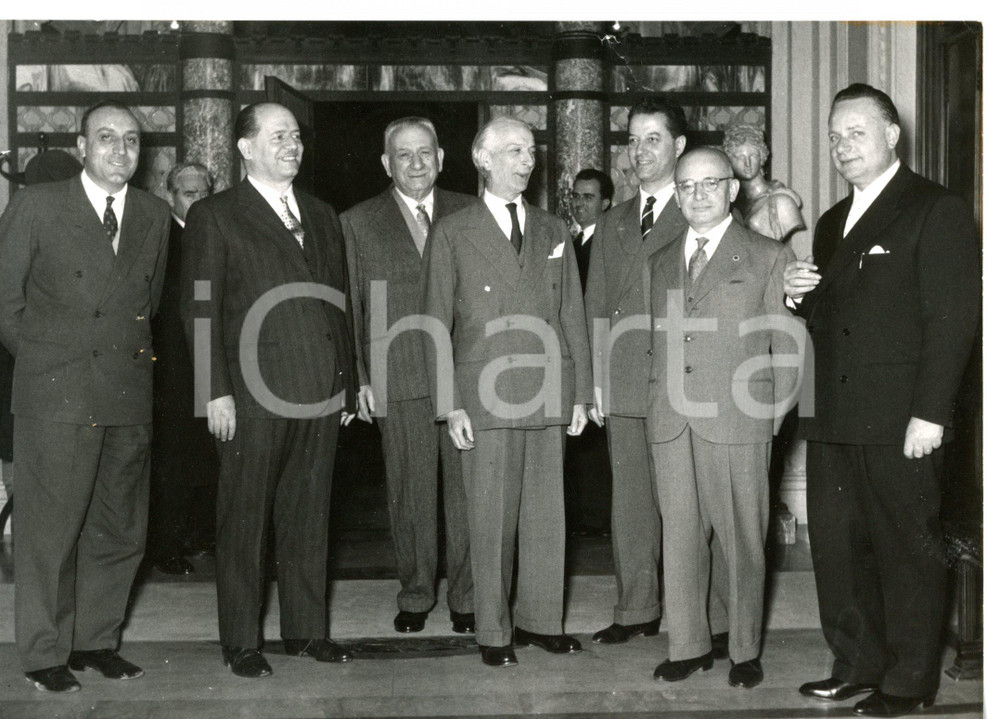 1957 ROMA Antonio SEGNI - Guido CECCHERINI - Raffaele DE CARO - Giuseppe TOGNI