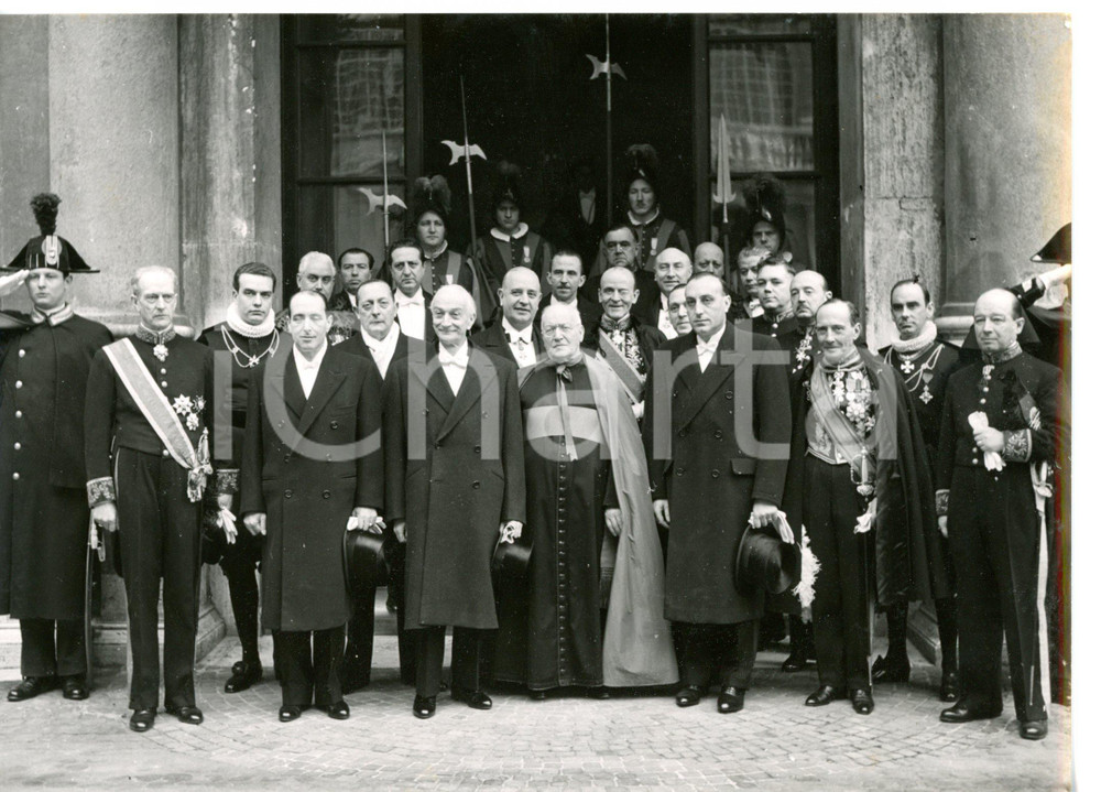 1956 VATICANO Antonio SEGNI con il suo Governo in visita a Papa PIO XII *Foto