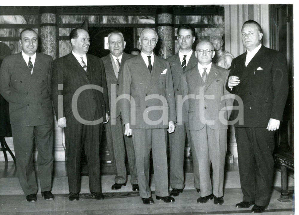 1957 ROMA Antonio SEGNI - Guido CECCHERINI - Giuseppe TOGNI - Raffaele DE CARO