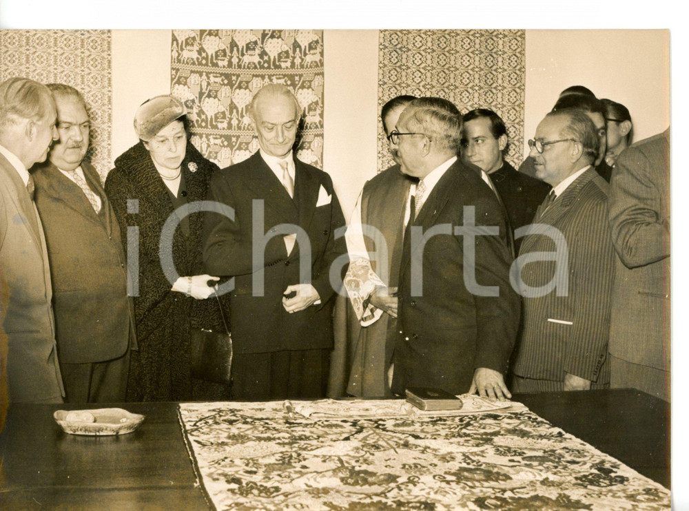1955 ROMA Antonio SEGNI inaugura Ufficio Regione Autonoma di Sardegna *Foto 