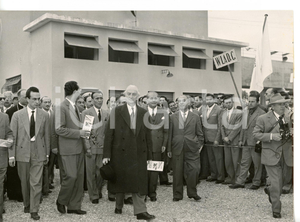 1956 AREA DI TARANTO Antonio SEGNI ed Emilio COLOMBO in visita ufficiale
