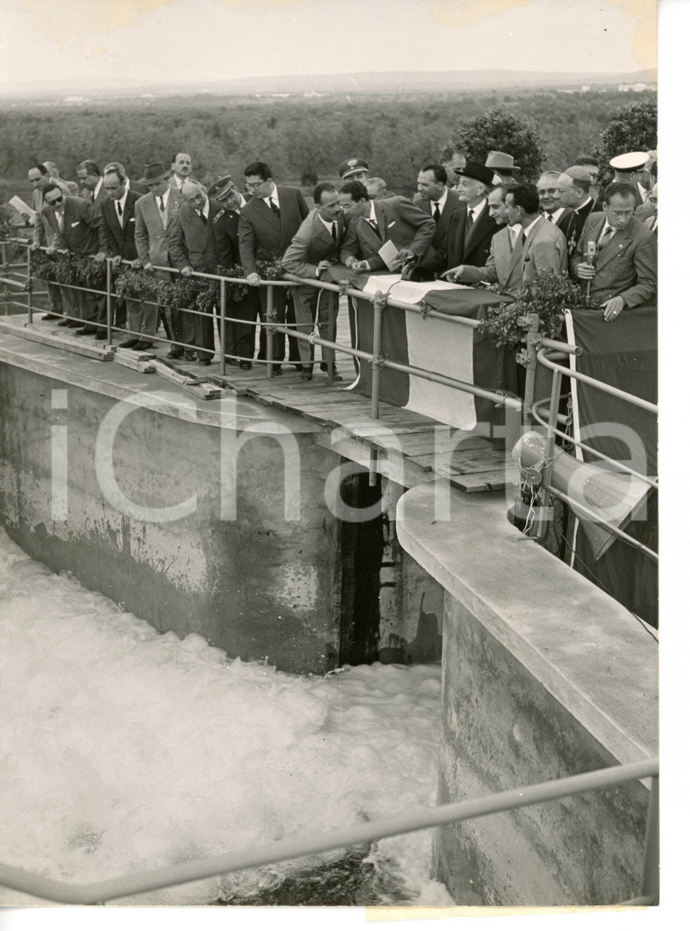 1956 AREA DI TARANTO Impianto idrico TARA - Antonio SEGNI ed Emilio COLOMBO