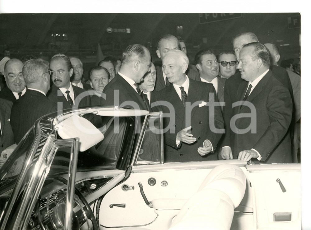 1962 TORINO Salone dell'Auto - Antonio SEGNI in visita ufficiale *Foto 18x13
