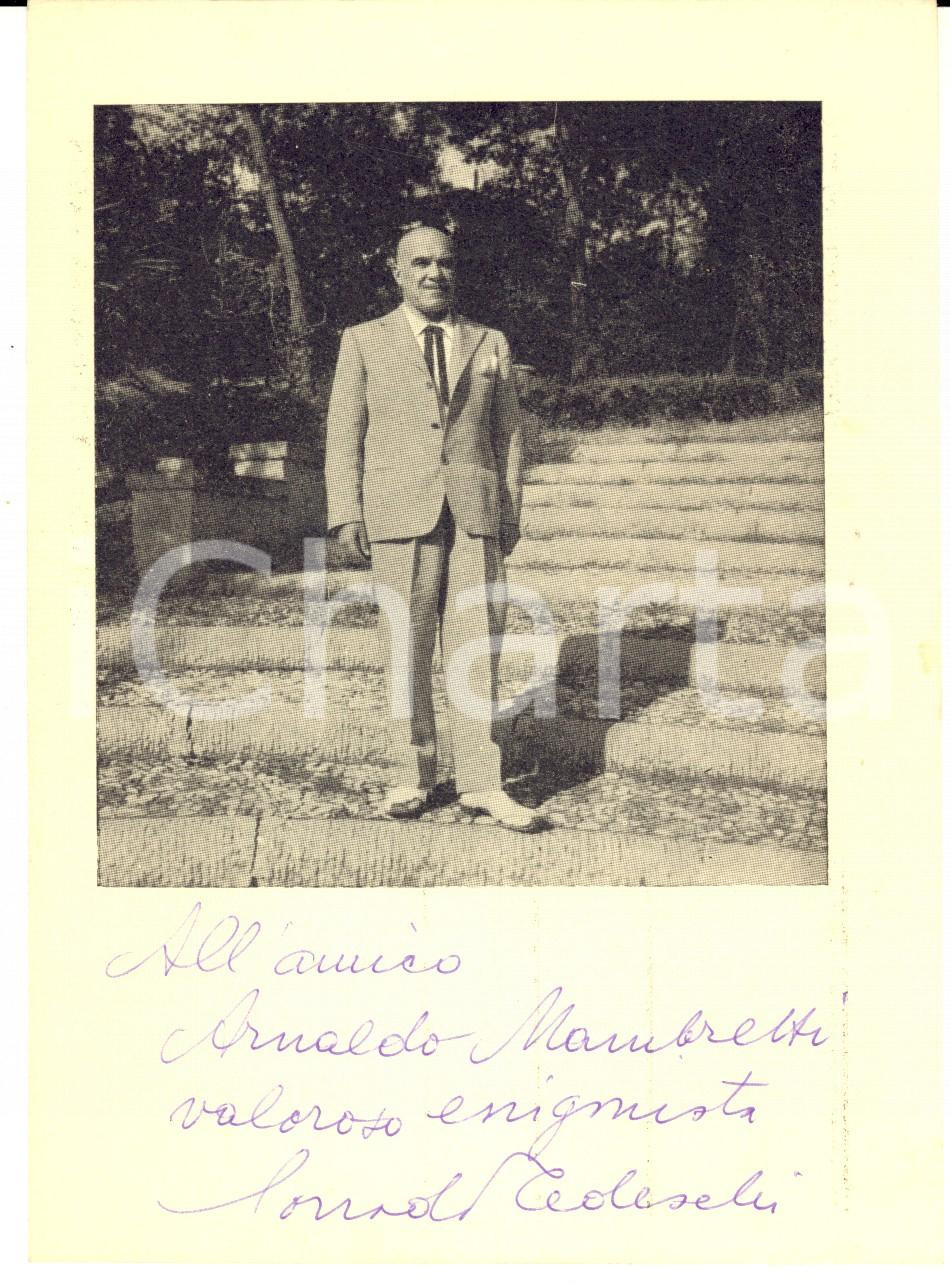 Autografo originale 1960 ca Cartolina Corrado TEDESCHI editore con AUTOGRAFO 1
