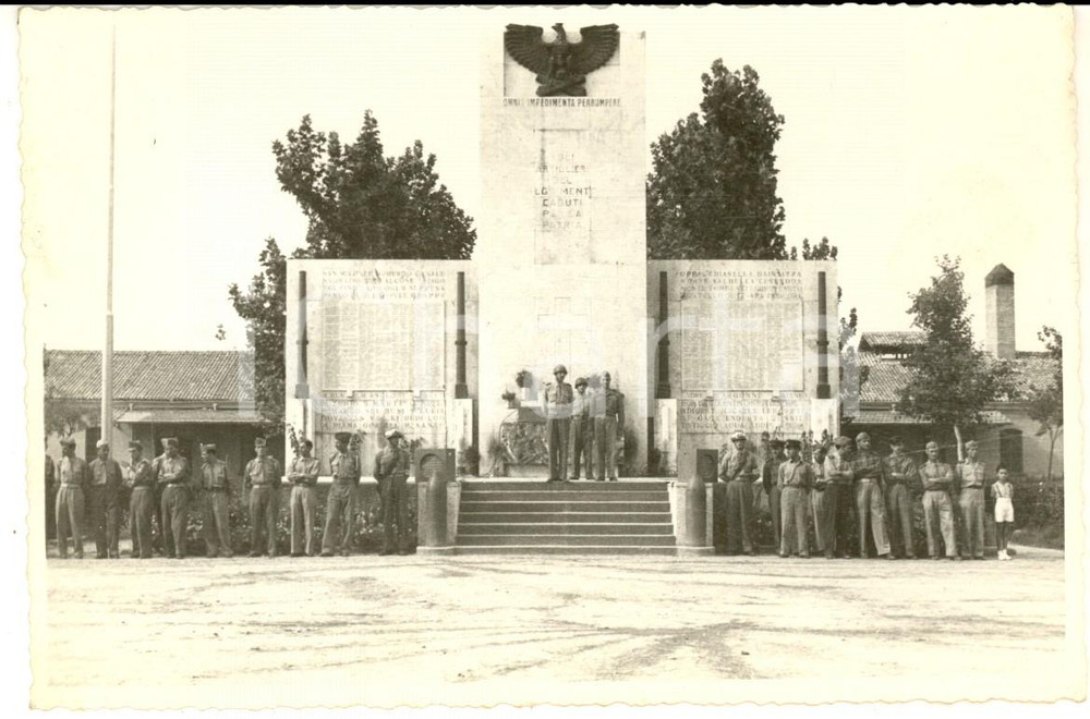Fotografia d epoca originale 1947 MODENA Caserma Ottavo Campale  Cerimonia giuramento avieri Foto 14x9 1