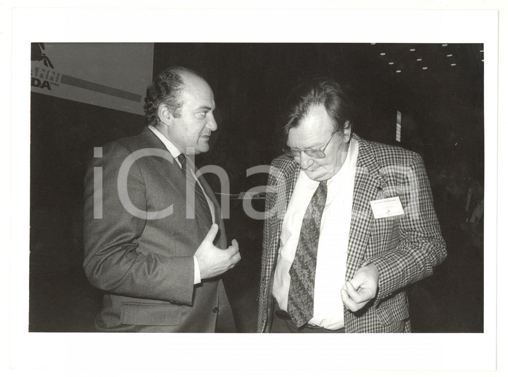 1986 (Ristampa 1990) MILANO Carlo RUBBIA e Giuseppe DE RITA a un convegno - Foto