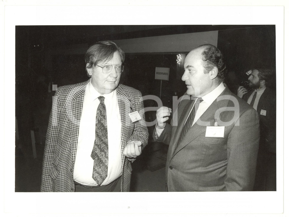 1986 (Ristampa 1990) MILANO Carlo RUBBIA e Giuseppe DE RITA a un convegno *Foto