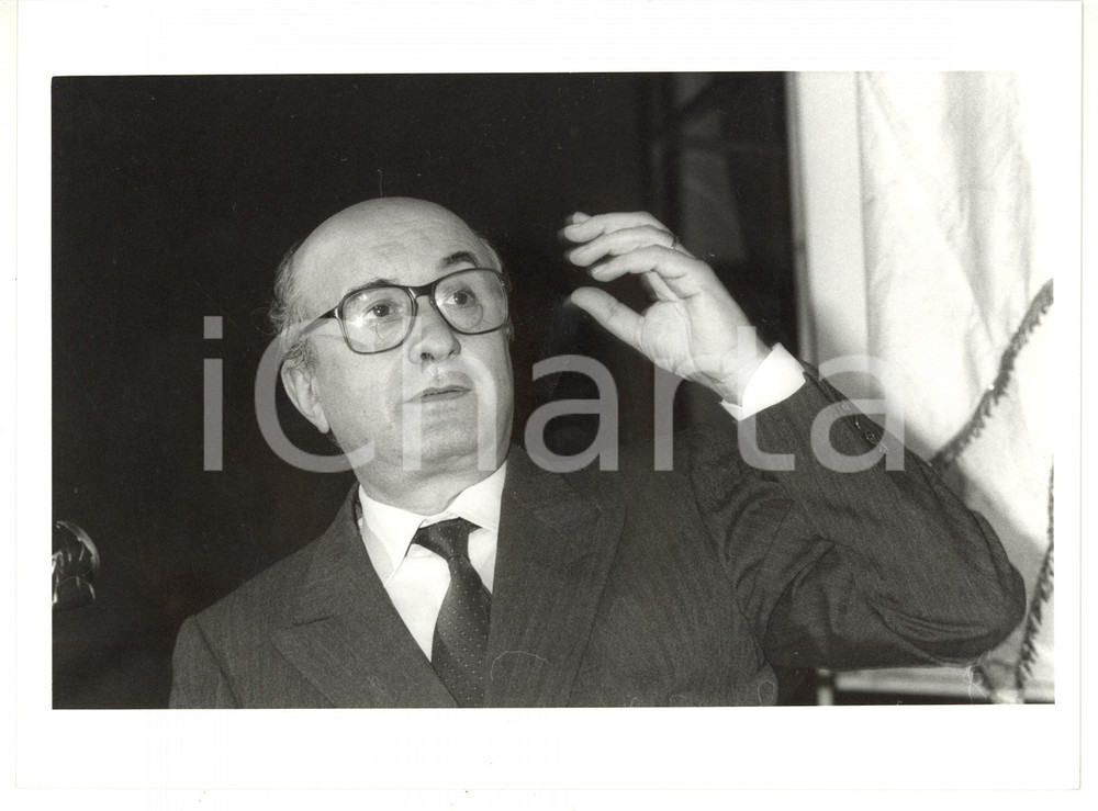 Fotografia d epoca originale 1990 ca MILANO  DC Ritratto di Ciriaco DE MITA  Fotografia VINTAGE 24x18 cm 1