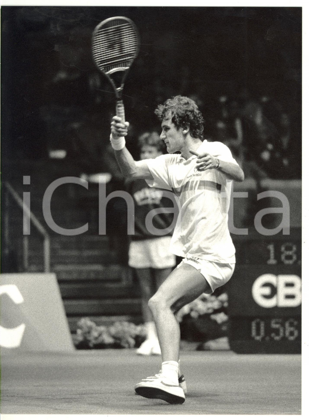 1987 COPPA DAVIS - TENNIS Svezia-India 5-0 - Mats WILANDER in azione - Foto