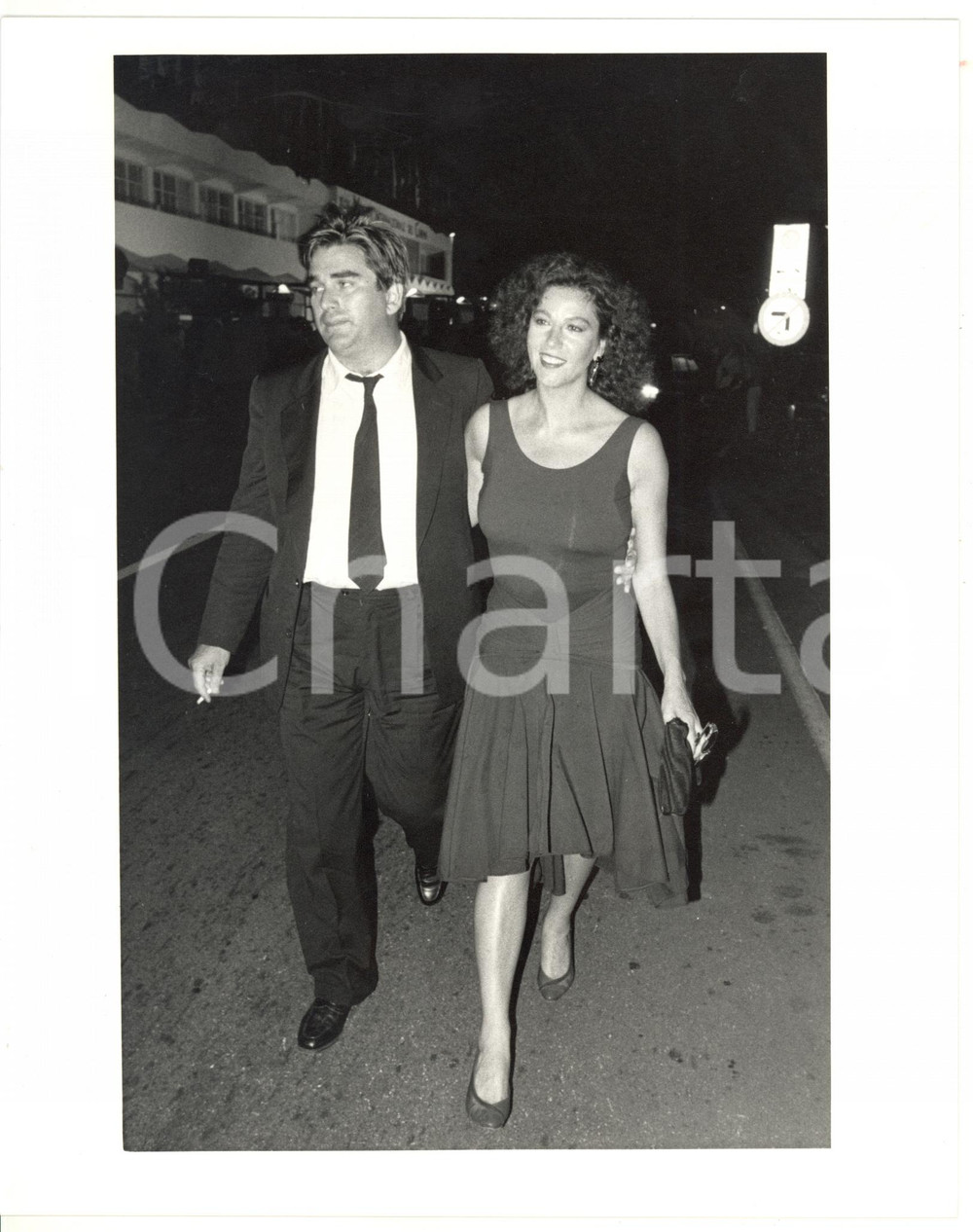 1990 ca VENEZIA Stefania SANDRELLI con il compagno Giovanni SOLDATI *Foto 20x25